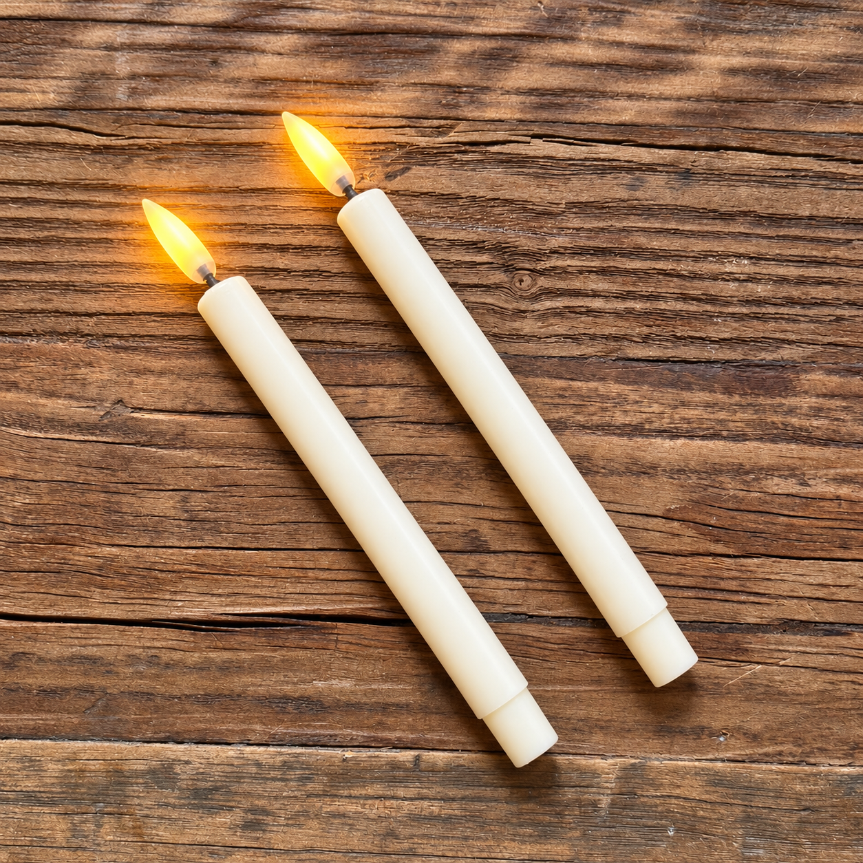 Lot de 2 mini bougies LED - ivoire - h 13,8 cm – Image 3