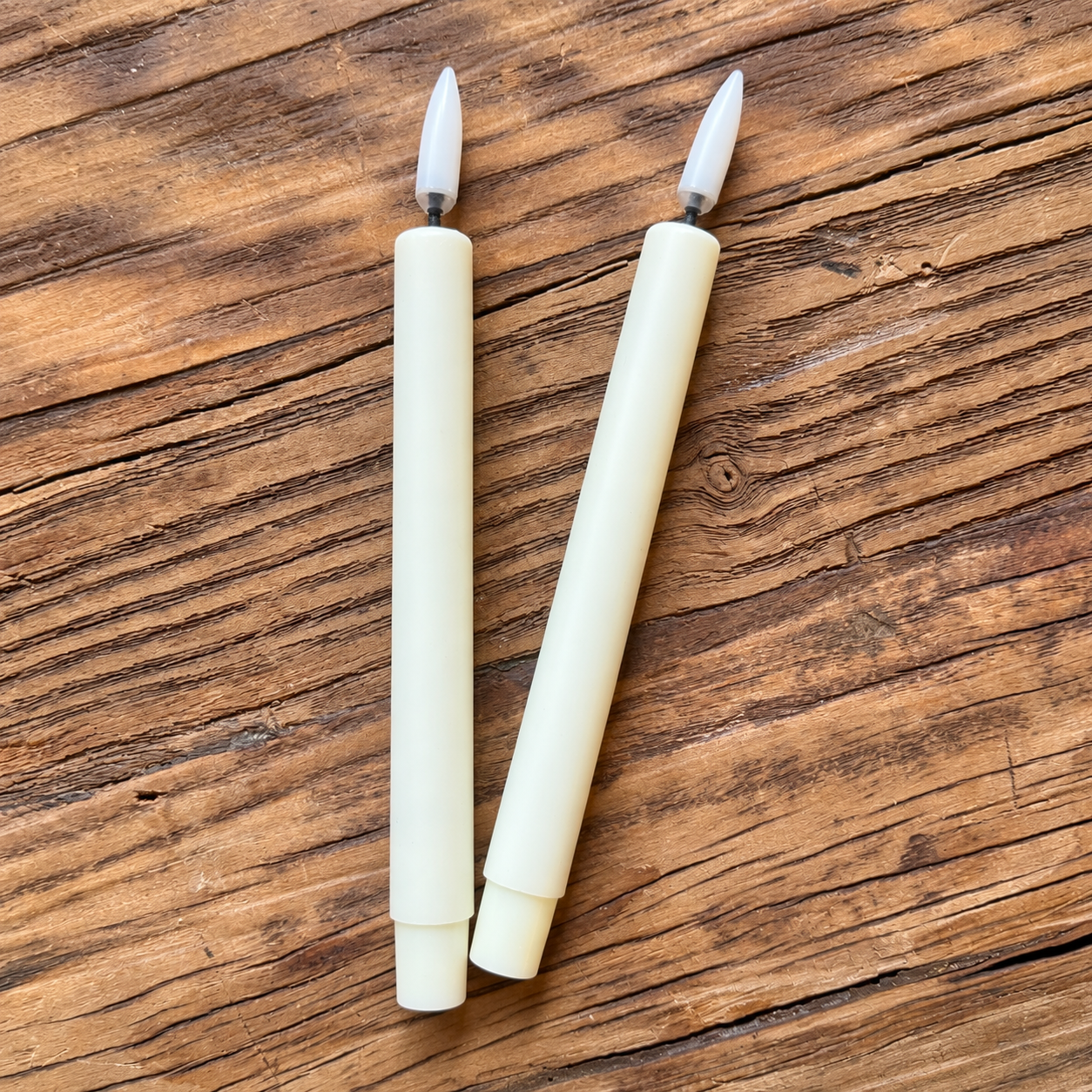 Lot de 2 mini bougies LED - ivoire - h 13,8 cm – Image 2