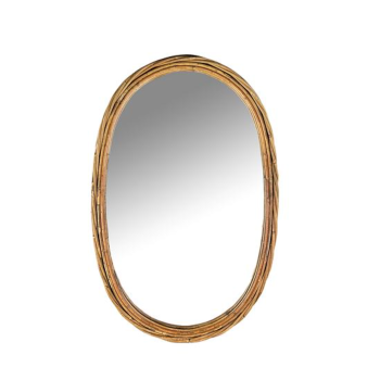 Miroir ovale en rotin – 2 tailles