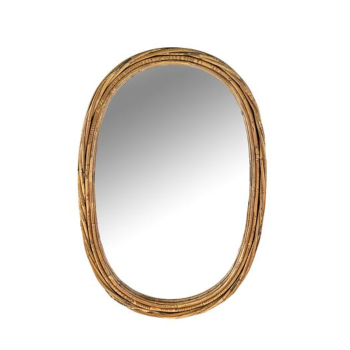 Miroir ovale en rotin – 2 tailles