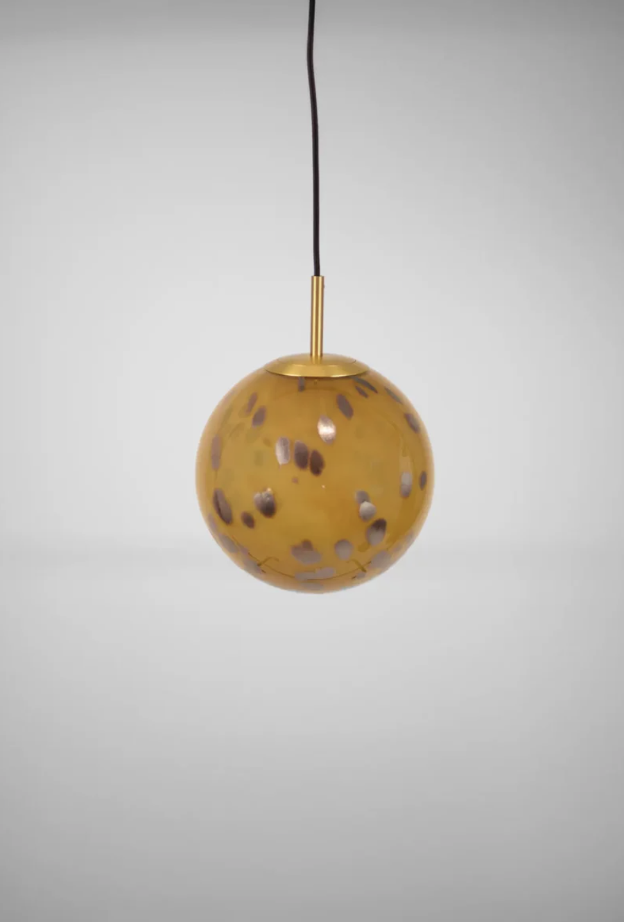 Suspension en verre moucheté ambré "nébuleuse" - Ø 25 cm – Image 2