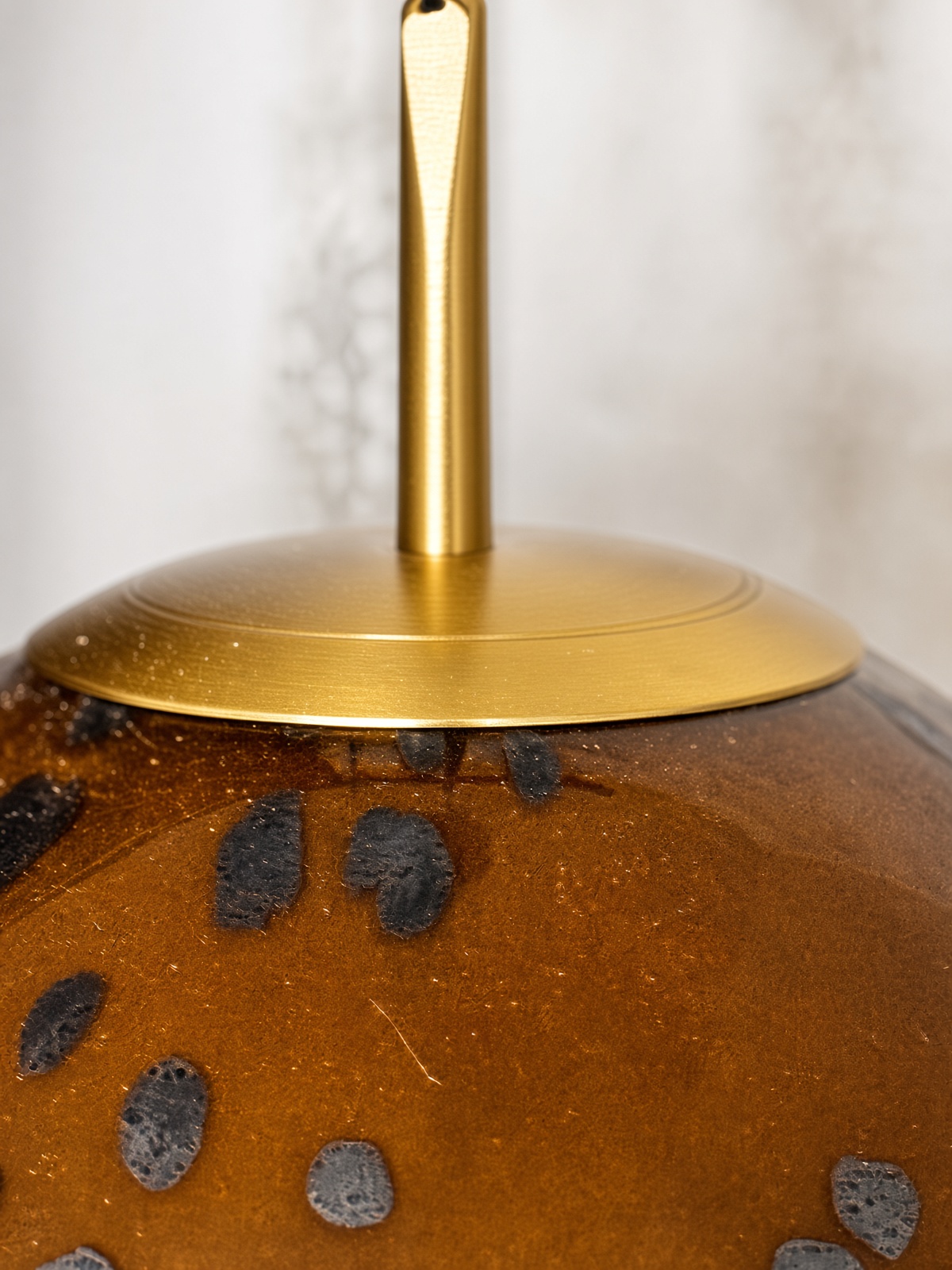 Suspension en verre moucheté ambré "nébuleuse" - Ø 25 cm – Image 11