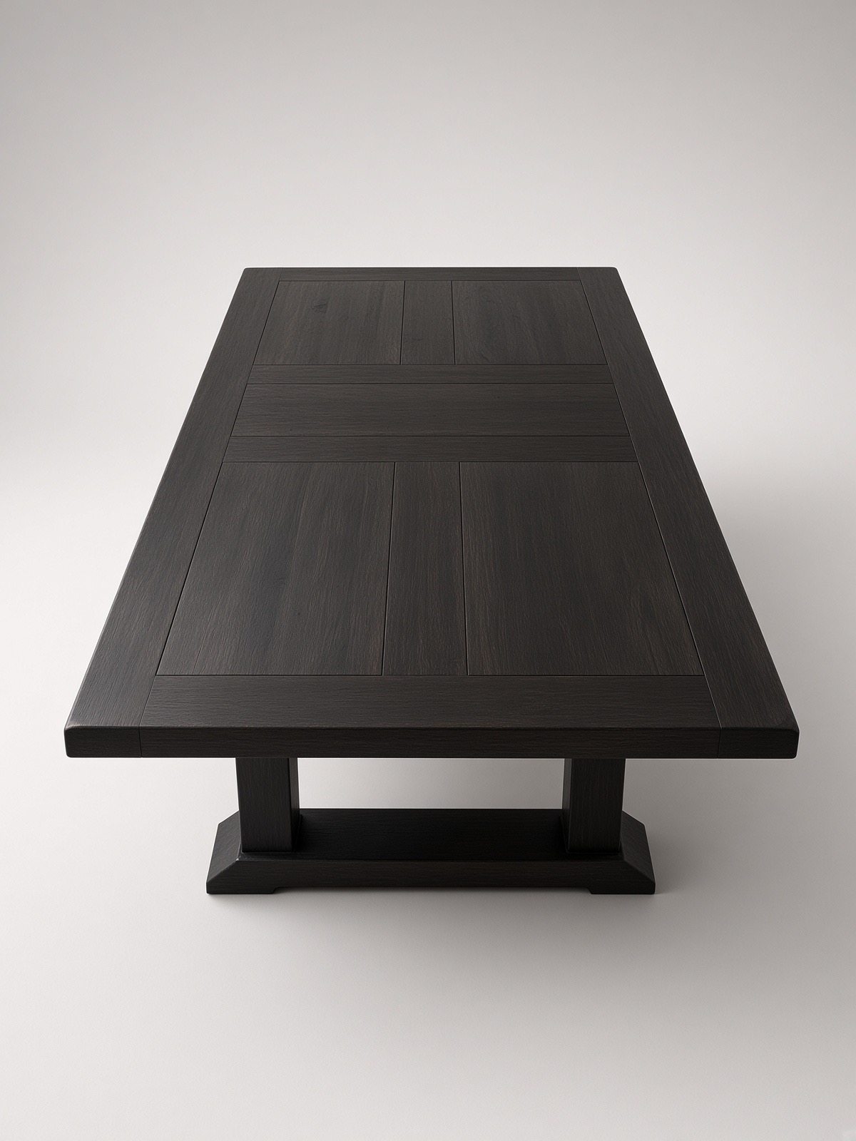 Table en bois patinée noire avec deux rallonges - 180 à 260 cm – Image 4