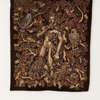 Tapisserie d’Aubusson « Orphée charmant les oiseaux » Élie Grekoff, Atelier Pinto