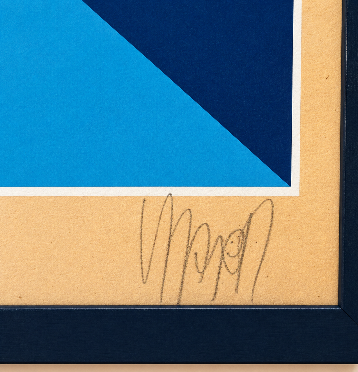« Fifty Shades of Blue » par YVARAL (Jean-Pierre Vasarely) - Sérigraphie signée et dédicacée - Épreuve d'artiste – Image 3