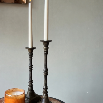 Bougie LED chandelier ivoire – effet flamme – Lot de 2