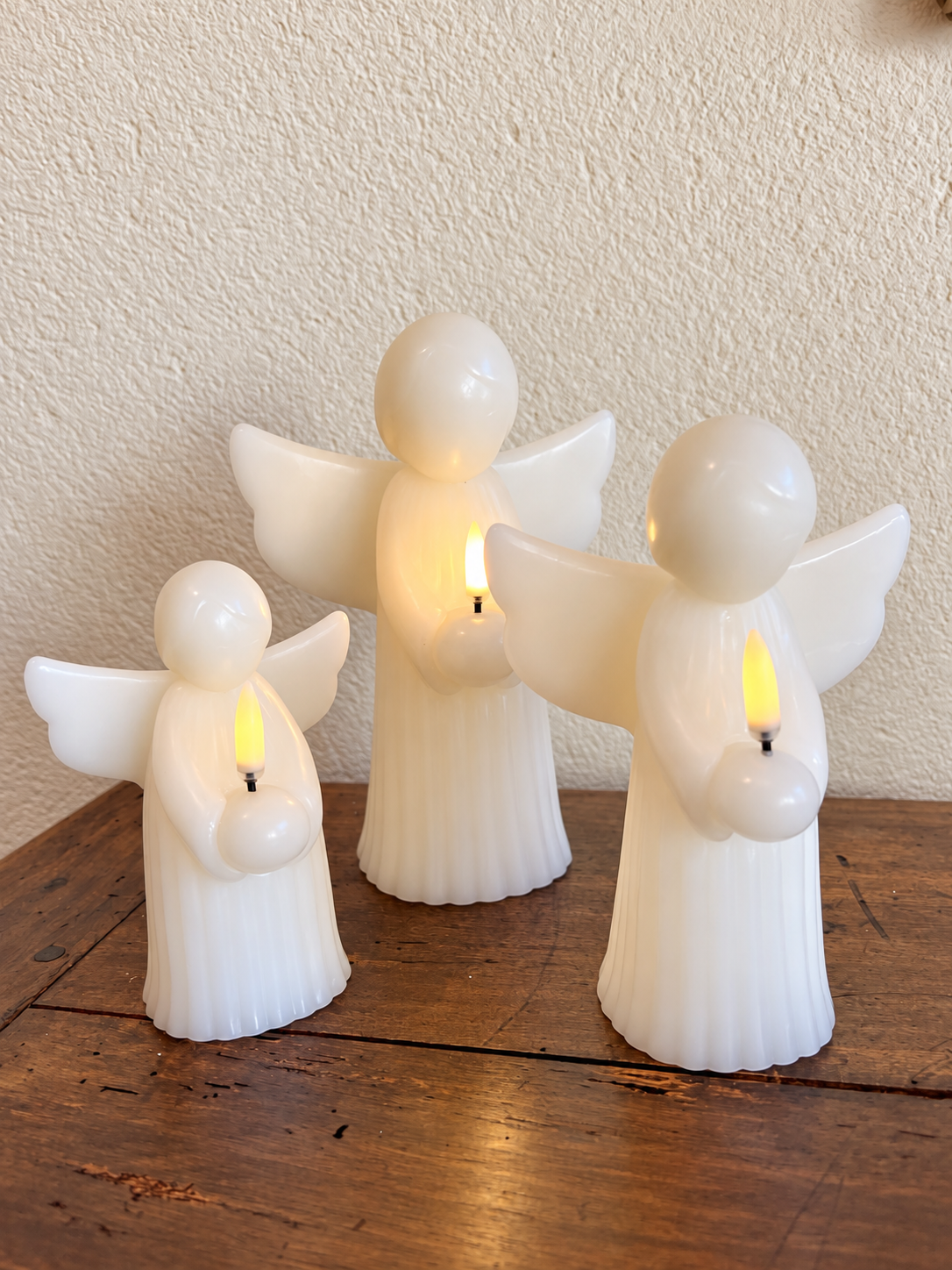 Bougie LED ange - Trois hauteurs au choix