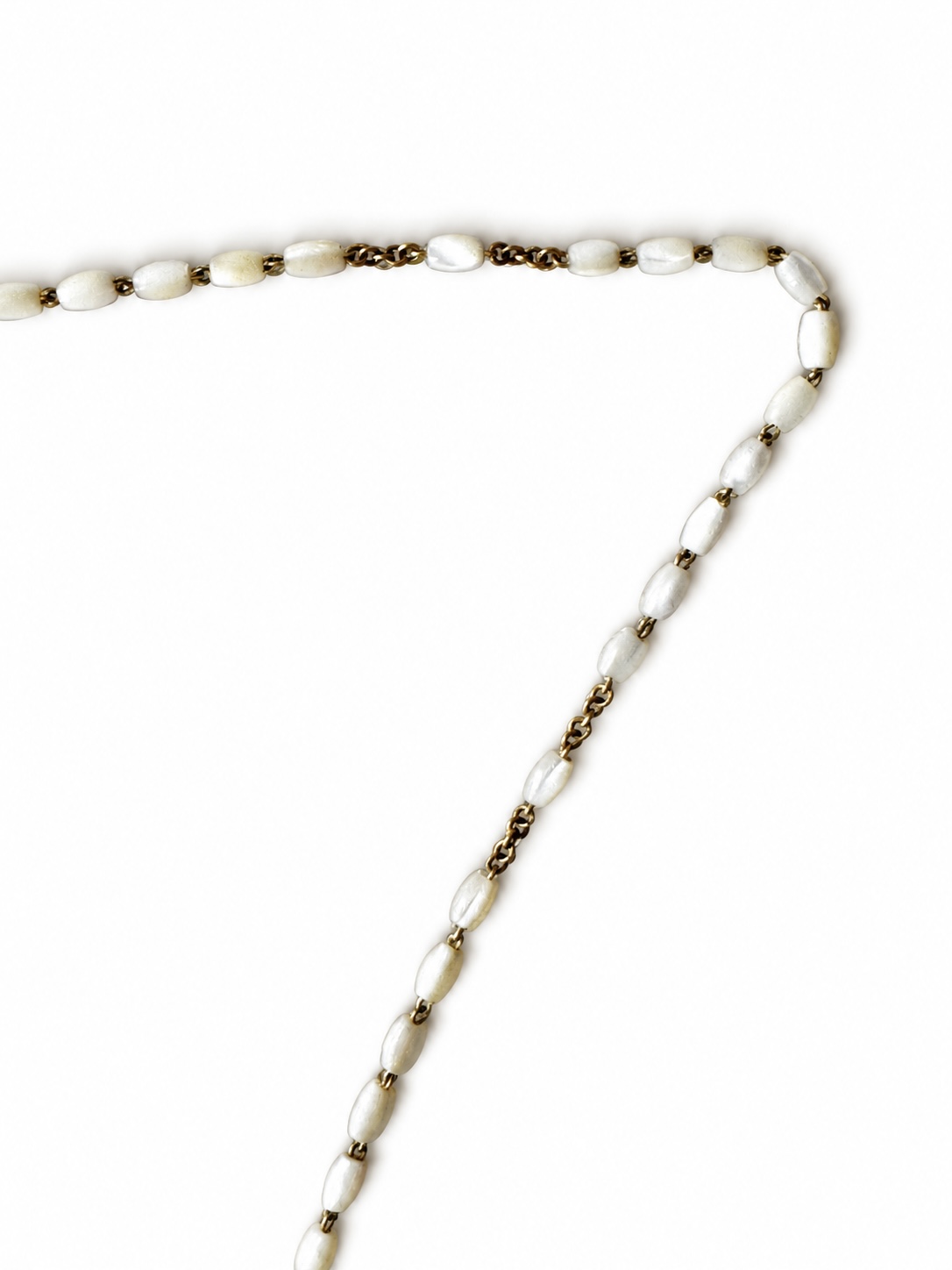Chapelet ancien aux grains « de riz » et métal doré – Image 4