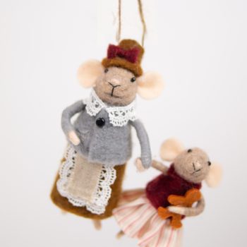 Duo de souris de Noël à suspendre – Augustine et Capucine