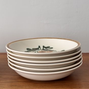 Lot de 6 assiettes creuses Gien – modèle Bangui